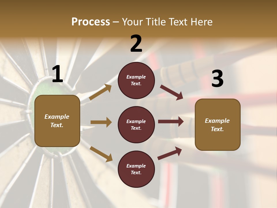 A Dart Hitting In The Center Of A Dartboard PowerPoint Template
