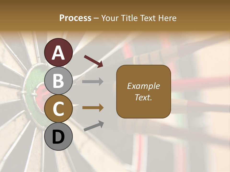 A Dart Hitting In The Center Of A Dartboard PowerPoint Template