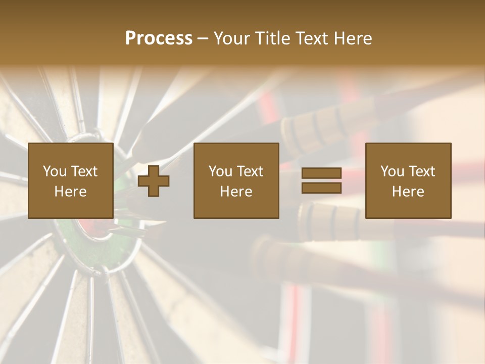 A Dart Hitting In The Center Of A Dartboard PowerPoint Template