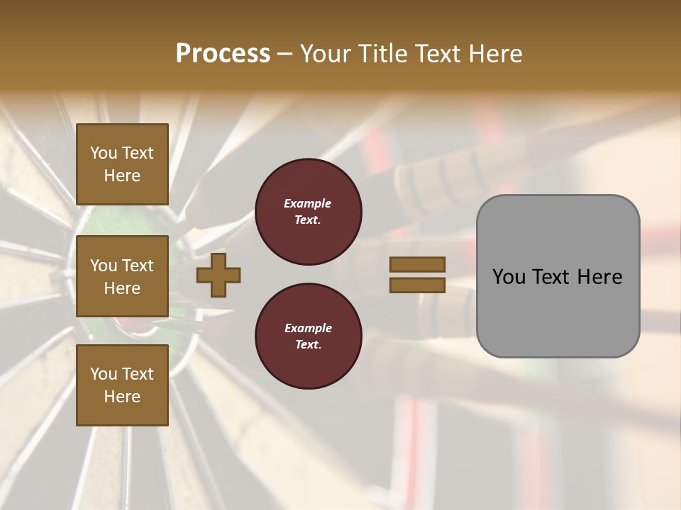 A Dart Hitting In The Center Of A Dartboard PowerPoint Template