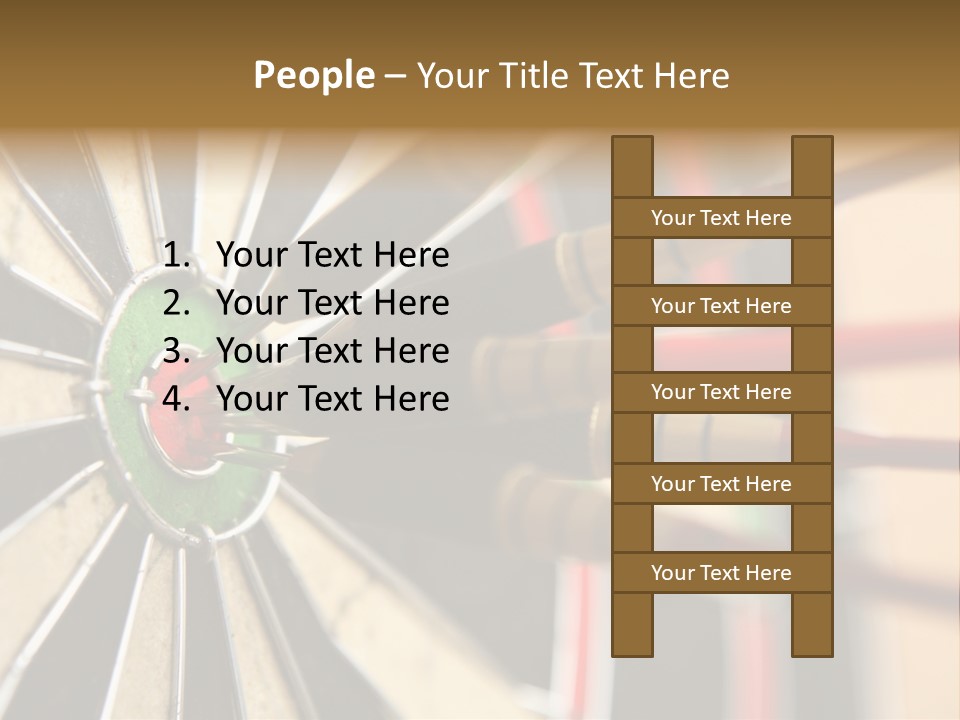 A Dart Hitting In The Center Of A Dartboard PowerPoint Template