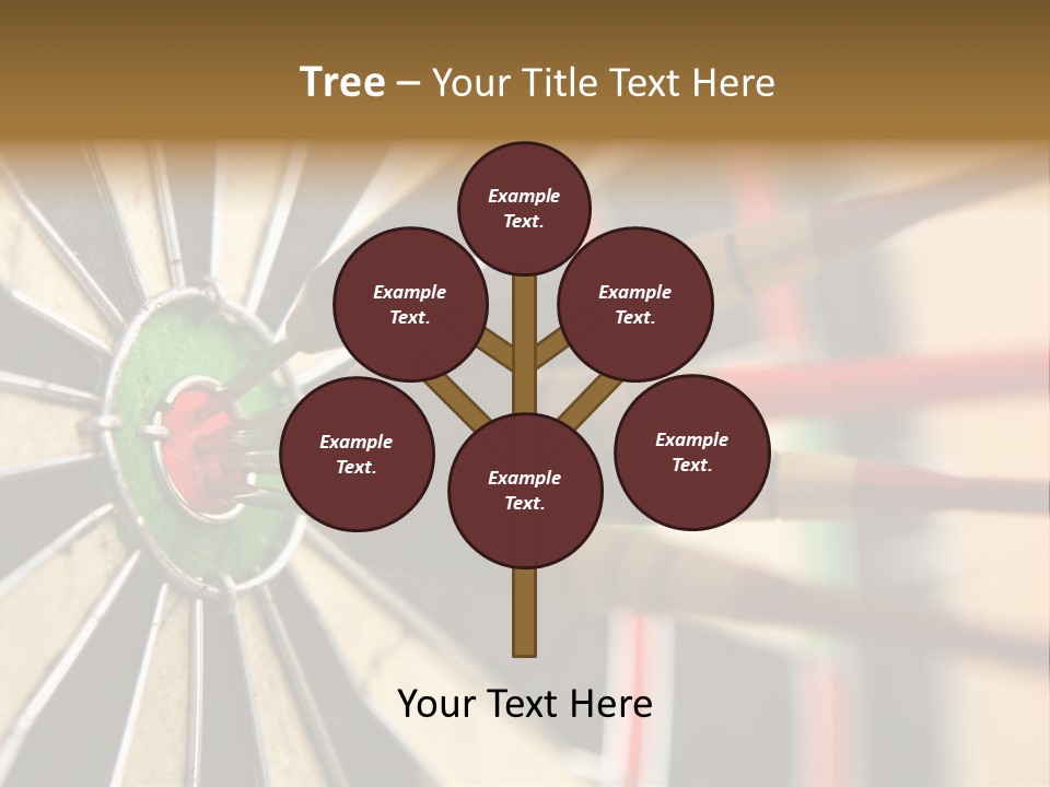 A Dart Hitting In The Center Of A Dartboard PowerPoint Template