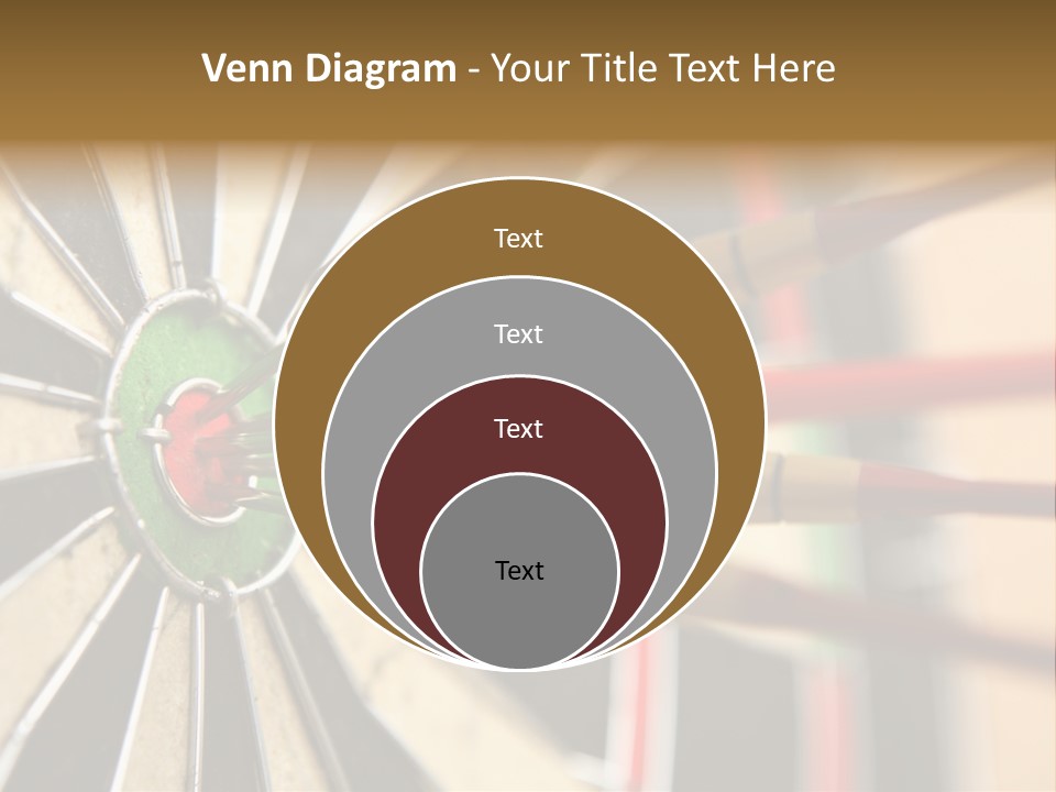 A Dart Hitting In The Center Of A Dartboard PowerPoint Template
