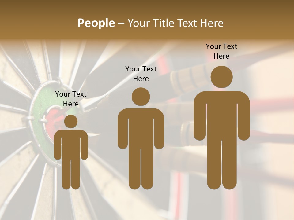 A Dart Hitting In The Center Of A Dartboard PowerPoint Template