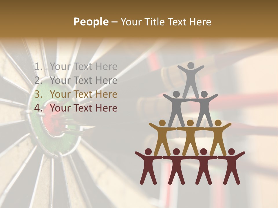 A Dart Hitting In The Center Of A Dartboard PowerPoint Template