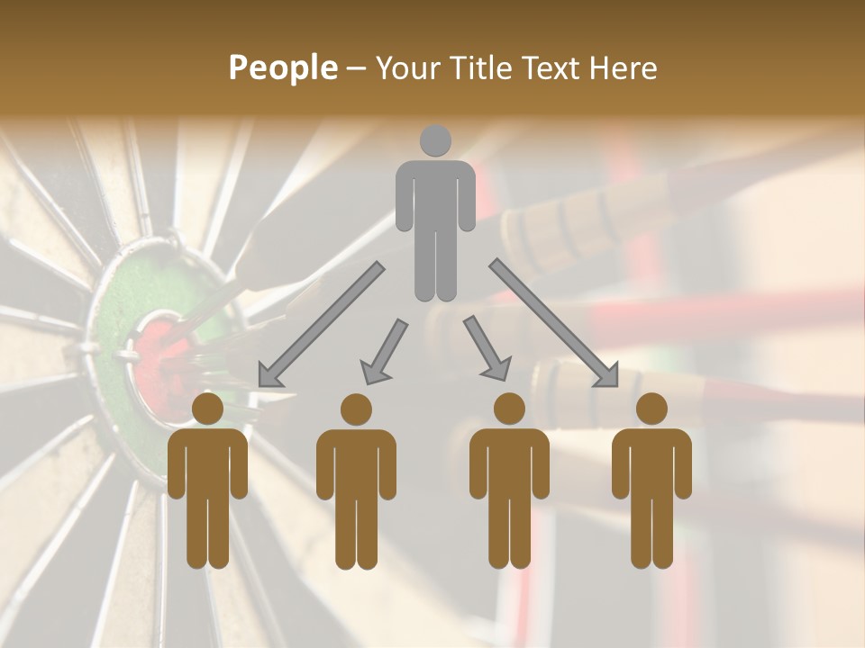 A Dart Hitting In The Center Of A Dartboard PowerPoint Template