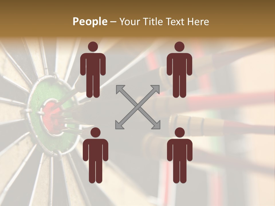 A Dart Hitting In The Center Of A Dartboard PowerPoint Template
