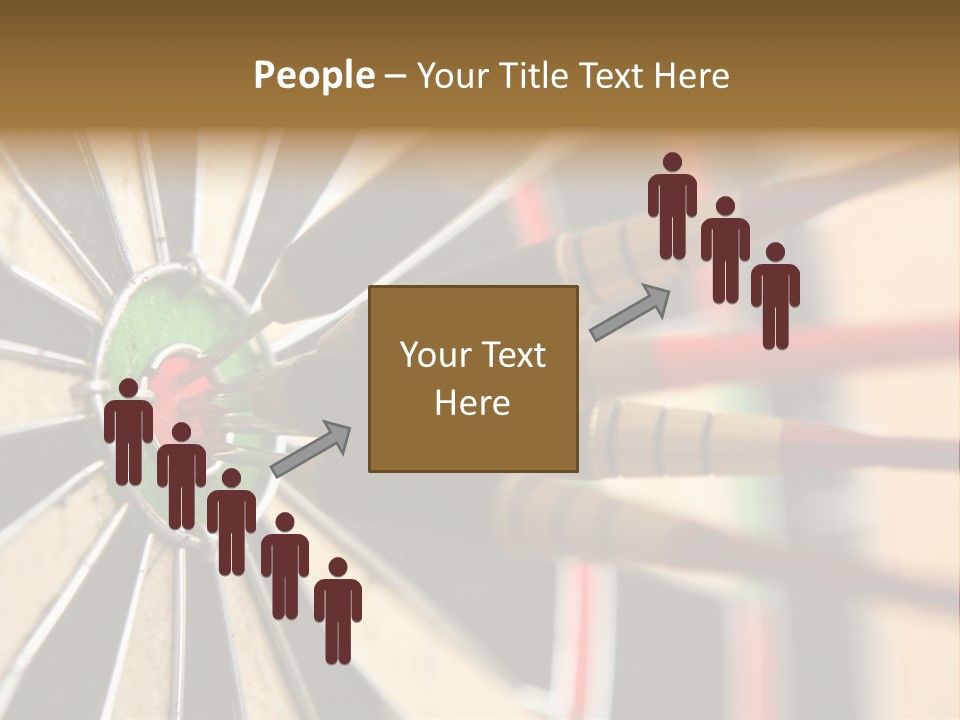 A Dart Hitting In The Center Of A Dartboard PowerPoint Template