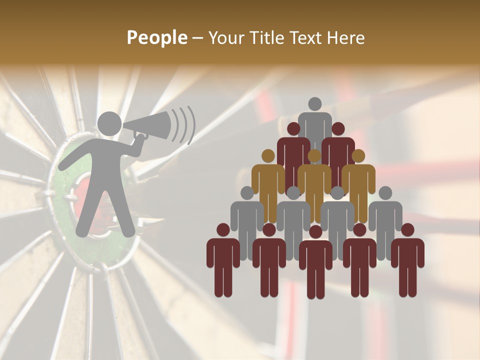 A Dart Hitting In The Center Of A Dartboard PowerPoint Template