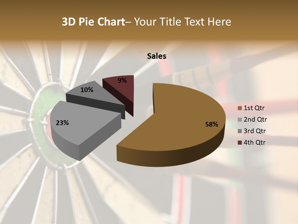 A Dart Hitting In The Center Of A Dartboard PowerPoint Template