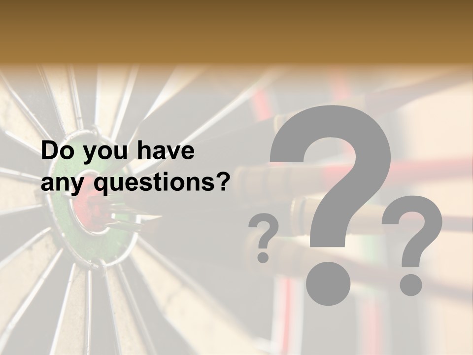 A Dart Hitting In The Center Of A Dartboard PowerPoint Template