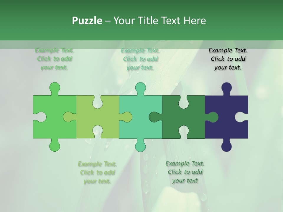 A Green Plant With Drops Of Water On It PowerPoint Template