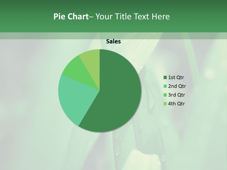 A Green Plant With Drops Of Water On It PowerPoint Template