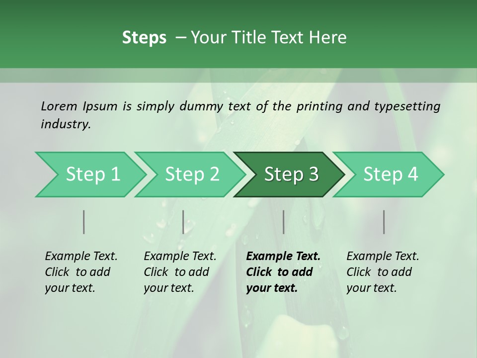 A Green Plant With Drops Of Water On It PowerPoint Template