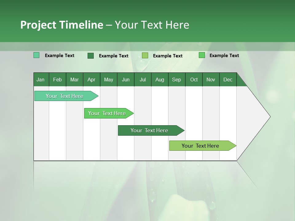 A Green Plant With Drops Of Water On It PowerPoint Template