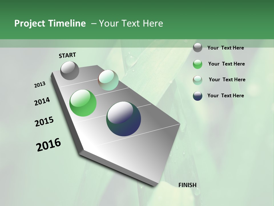 A Green Plant With Drops Of Water On It PowerPoint Template