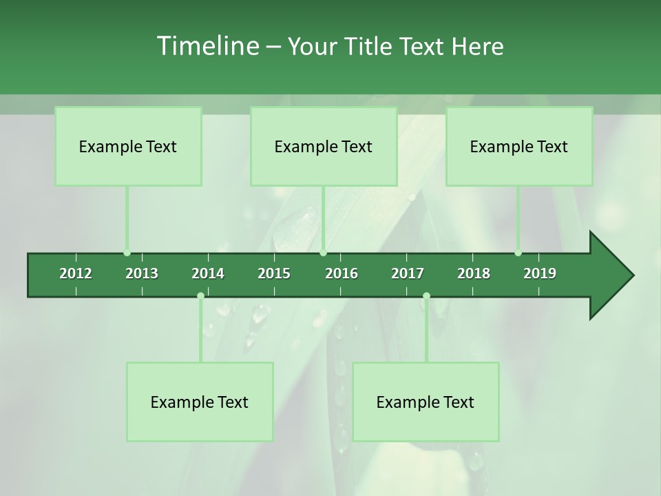 A Green Plant With Drops Of Water On It PowerPoint Template