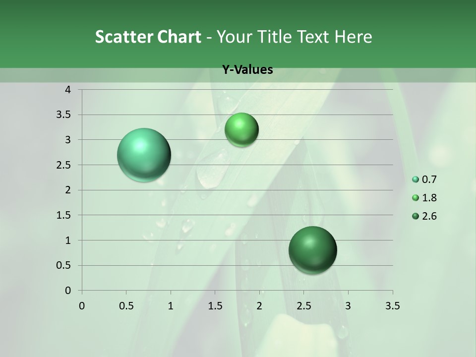 A Green Plant With Drops Of Water On It PowerPoint Template