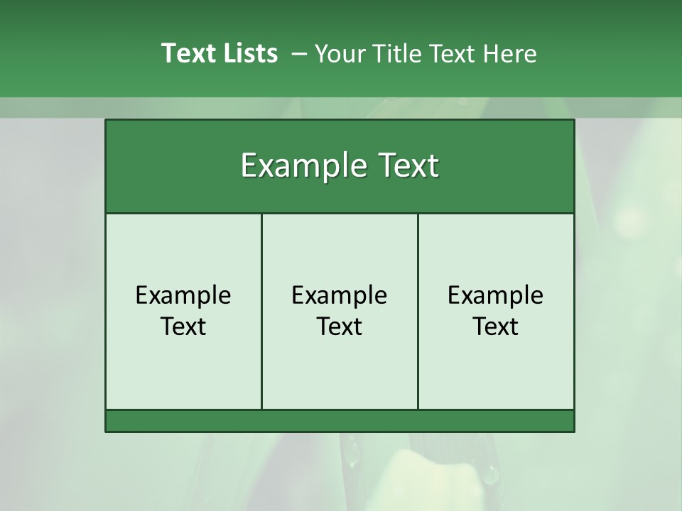 A Green Plant With Drops Of Water On It PowerPoint Template