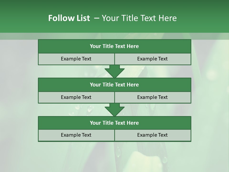 A Green Plant With Drops Of Water On It PowerPoint Template