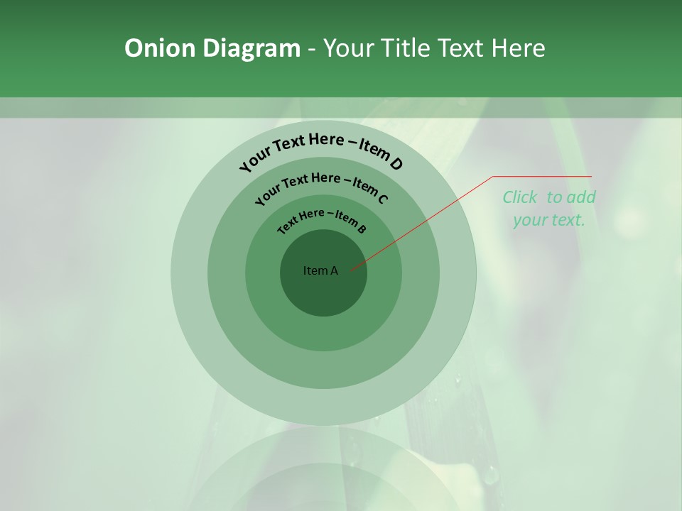 A Green Plant With Drops Of Water On It PowerPoint Template