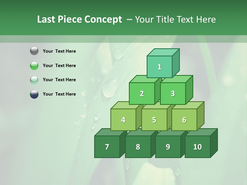 A Green Plant With Drops Of Water On It PowerPoint Template