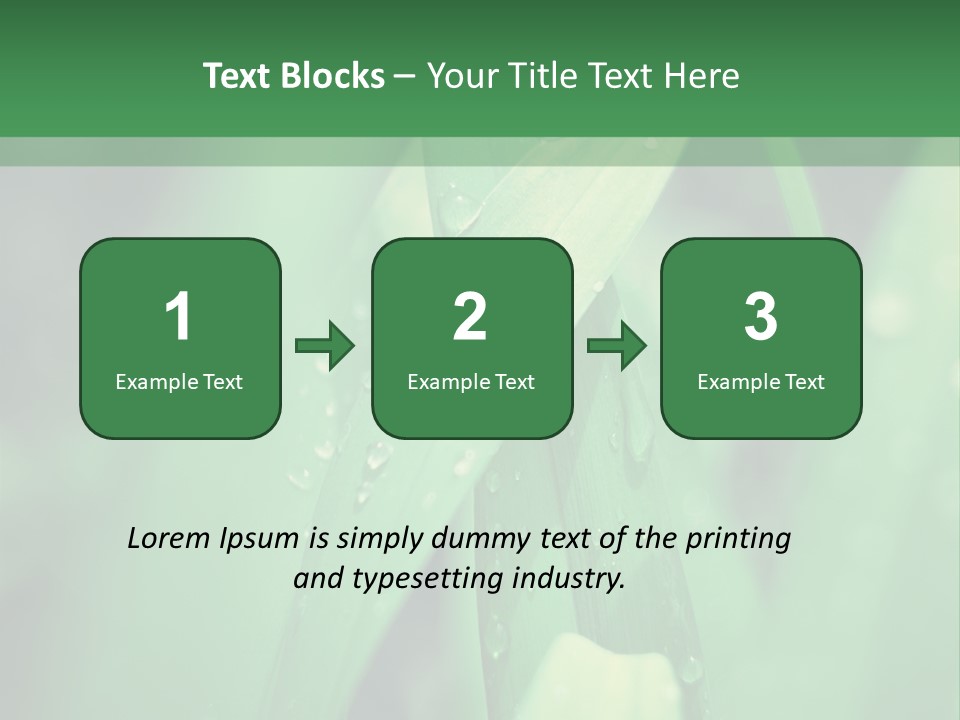 A Green Plant With Drops Of Water On It PowerPoint Template
