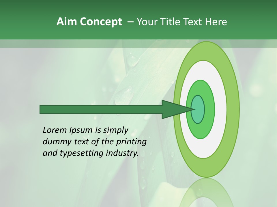 A Green Plant With Drops Of Water On It PowerPoint Template