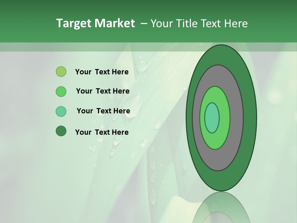 A Green Plant With Drops Of Water On It PowerPoint Template