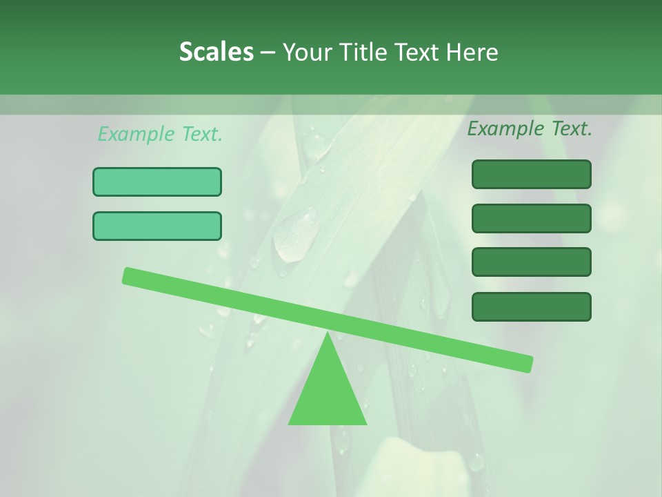 A Green Plant With Drops Of Water On It PowerPoint Template