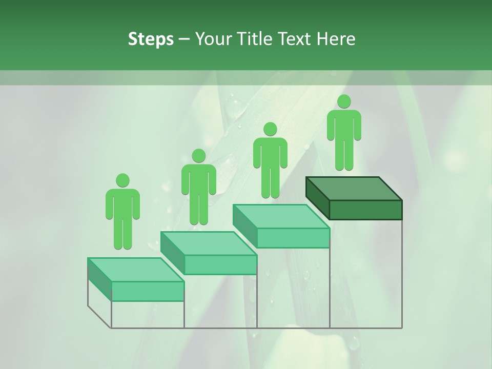 A Green Plant With Drops Of Water On It PowerPoint Template