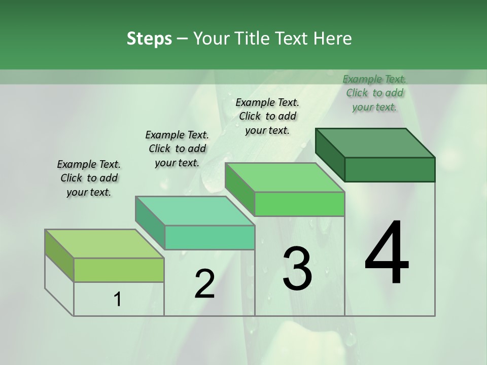 A Green Plant With Drops Of Water On It PowerPoint Template