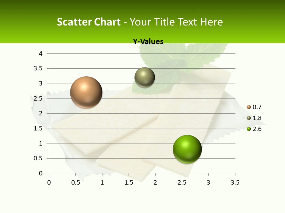 A Piece Of Cheese With A Green Leaf On Top Of It PowerPoint Template