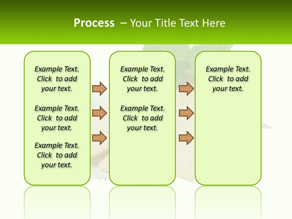 A Piece Of Cheese With A Green Leaf On Top Of It PowerPoint Template