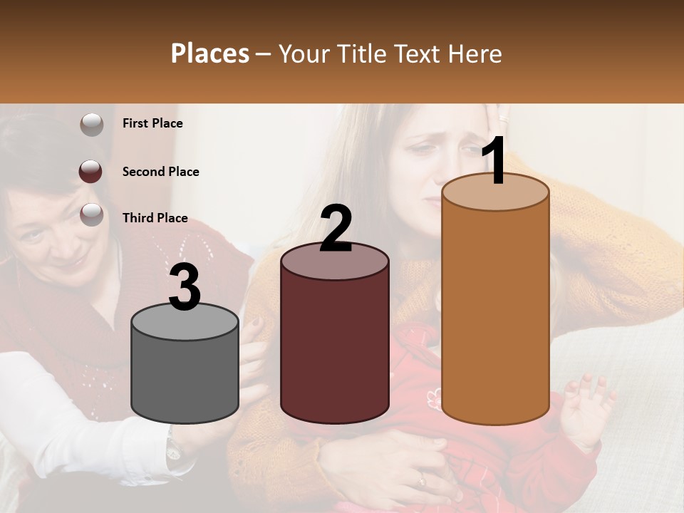 A Woman Holding A Baby And A Woman Holding A Child PowerPoint Template