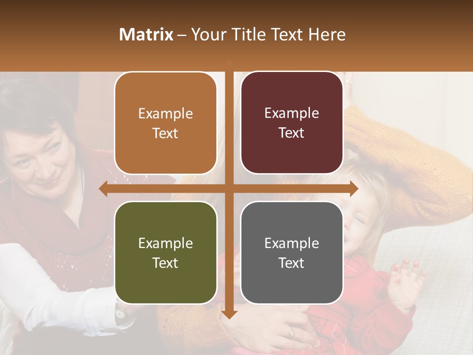 A Woman Holding A Baby And A Woman Holding A Child PowerPoint Template