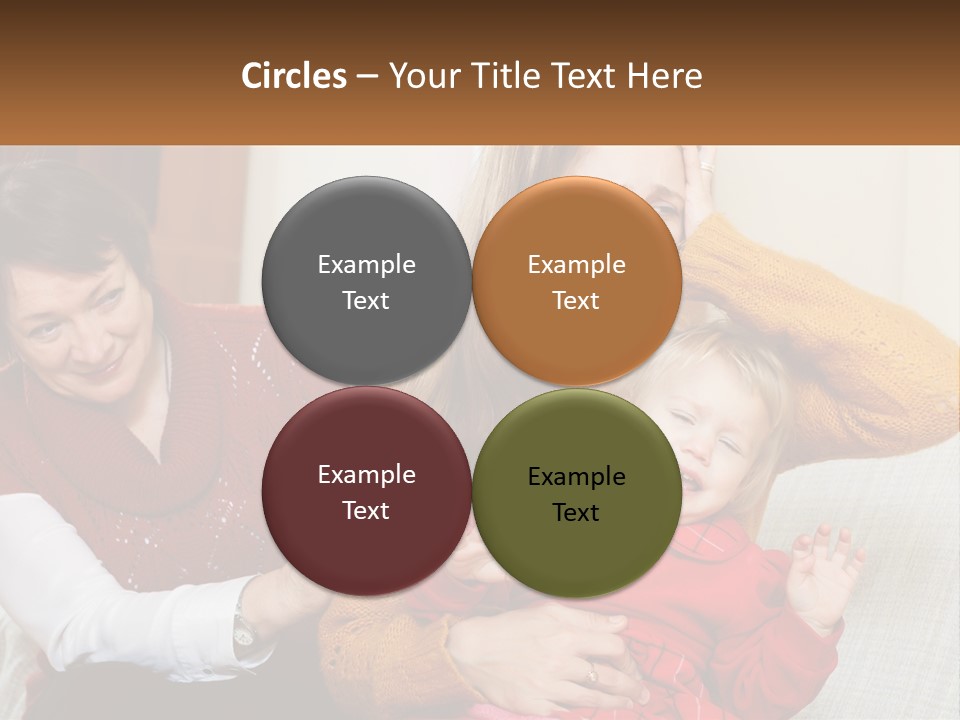 A Woman Holding A Baby And A Woman Holding A Child PowerPoint Template