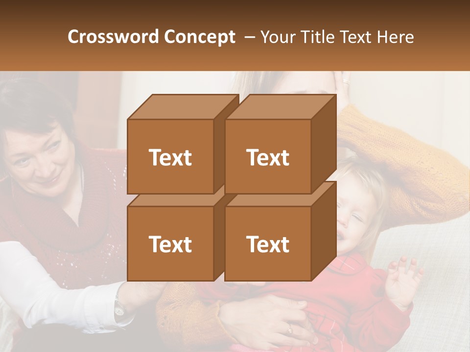 A Woman Holding A Baby And A Woman Holding A Child PowerPoint Template