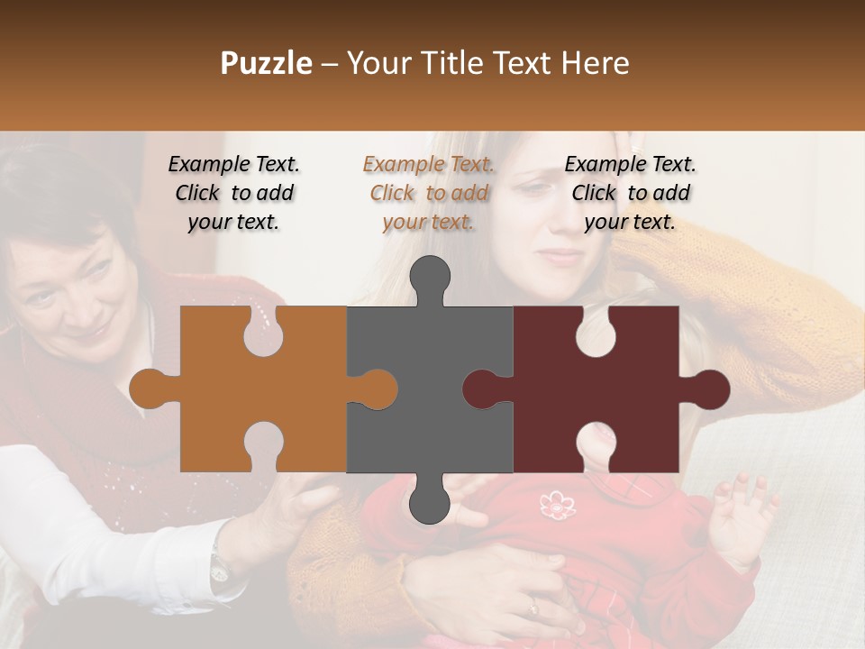 A Woman Holding A Baby And A Woman Holding A Child PowerPoint Template