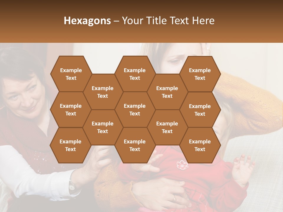 A Woman Holding A Baby And A Woman Holding A Child PowerPoint Template