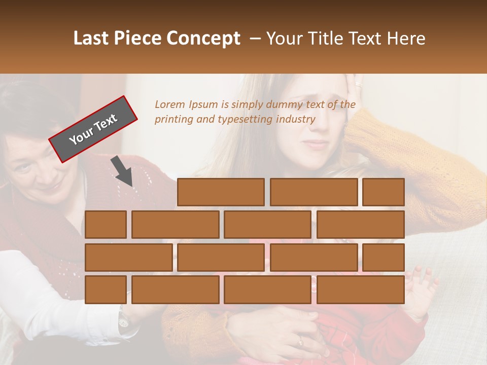 A Woman Holding A Baby And A Woman Holding A Child PowerPoint Template