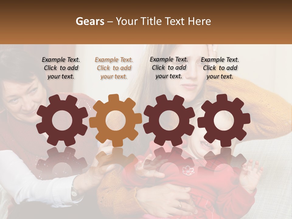 A Woman Holding A Baby And A Woman Holding A Child PowerPoint Template