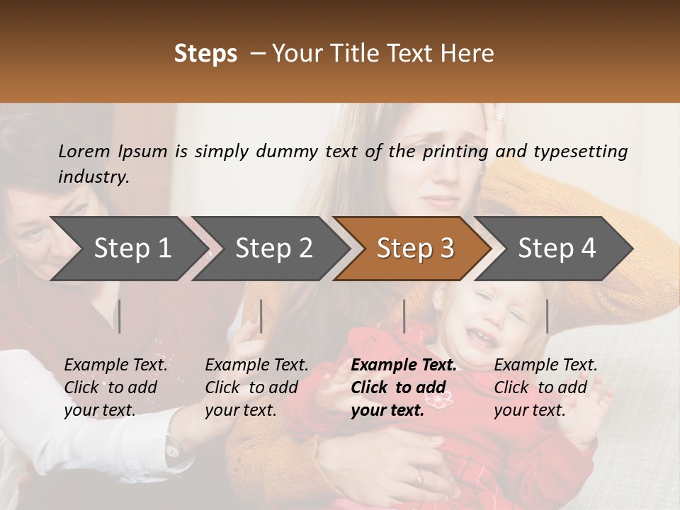 A Woman Holding A Baby And A Woman Holding A Child PowerPoint Template