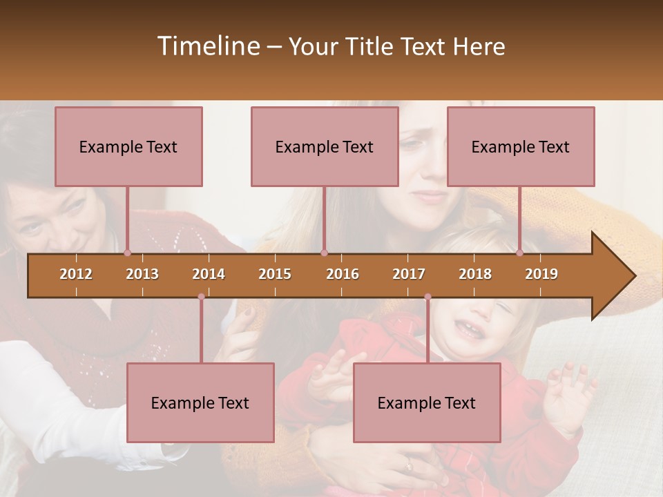 A Woman Holding A Baby And A Woman Holding A Child PowerPoint Template
