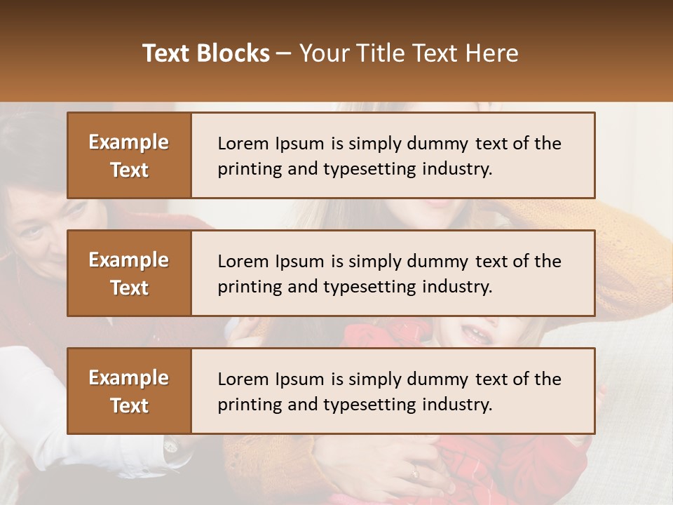 A Woman Holding A Baby And A Woman Holding A Child PowerPoint Template