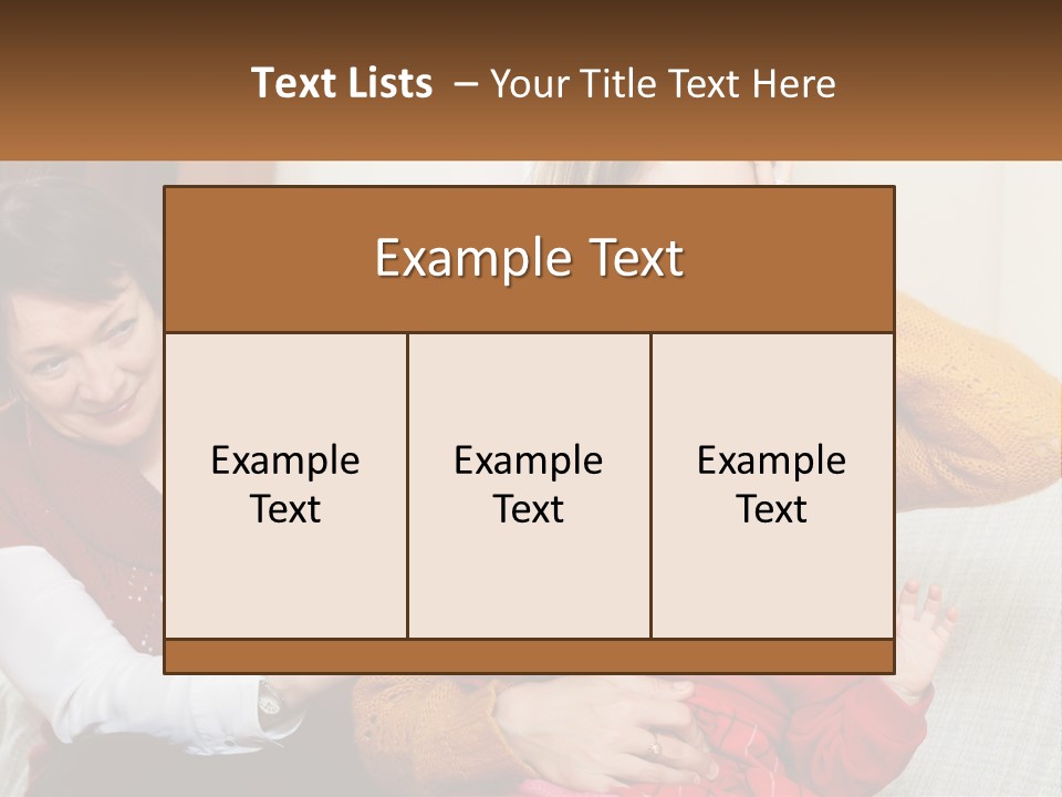 A Woman Holding A Baby And A Woman Holding A Child PowerPoint Template