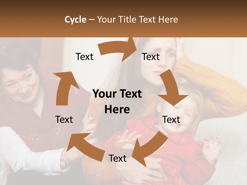 A Woman Holding A Baby And A Woman Holding A Child PowerPoint Template