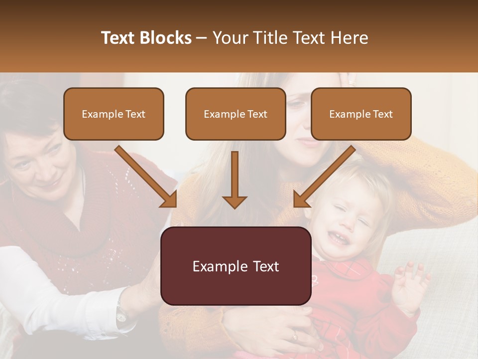 A Woman Holding A Baby And A Woman Holding A Child PowerPoint Template