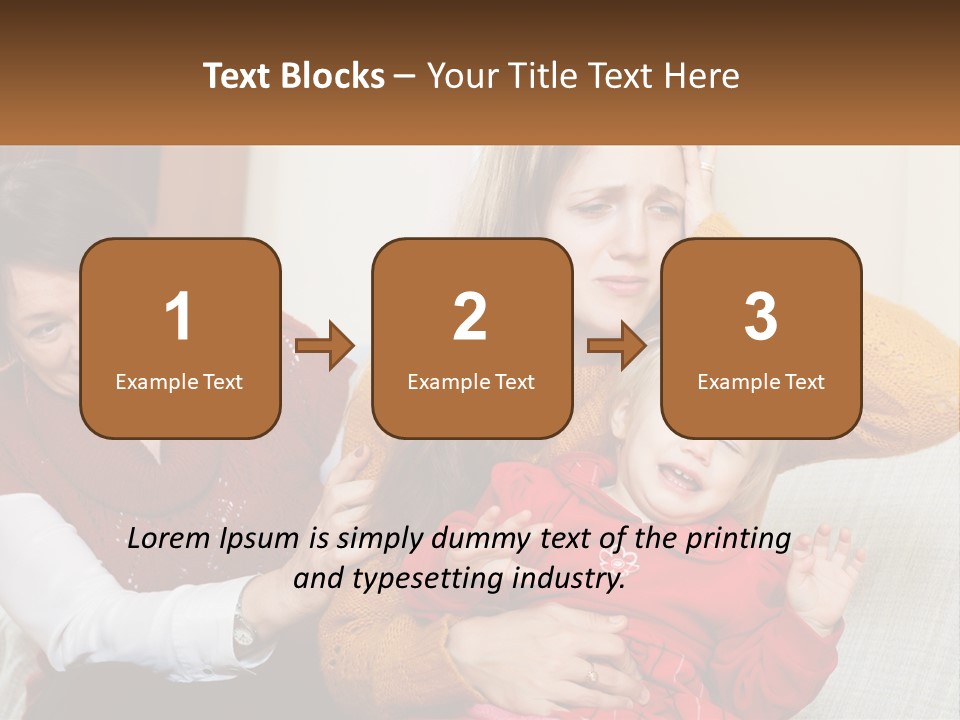 A Woman Holding A Baby And A Woman Holding A Child PowerPoint Template