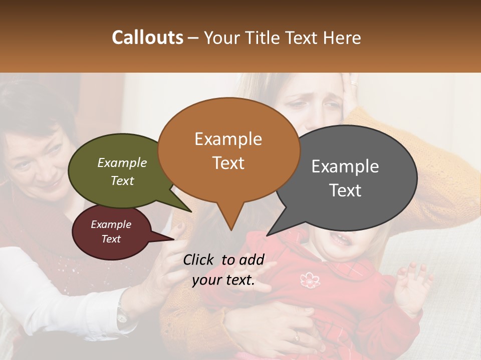 A Woman Holding A Baby And A Woman Holding A Child PowerPoint Template